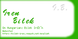 iren bilek business card